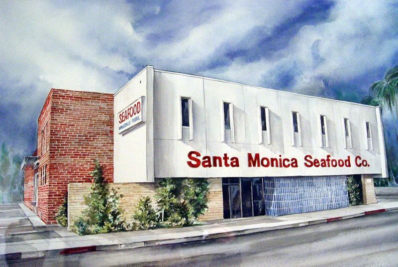 Santa Monica Seafood Retail Building Artist Render